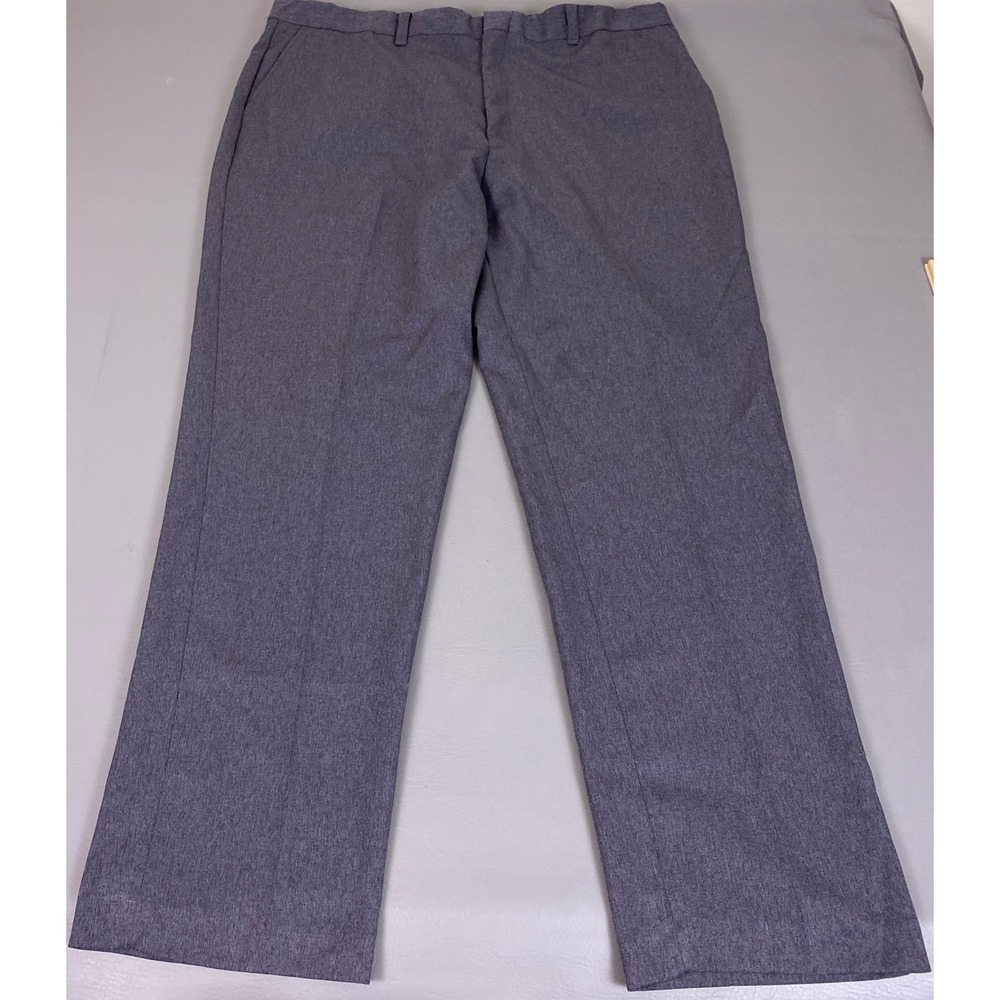 Harbor Bay Dress Pants Men's Size‎ 42x34 Gray Flat Front Straight Leg Business